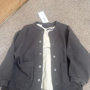 Gray Button-Up Jacket